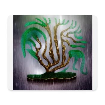 Alter Baum an regnerischen Sommertagen - Mousepad (Querformat) - Weiß - Vorne