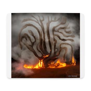 old tree burns - Mouse Pad (horizontal) - white - Front