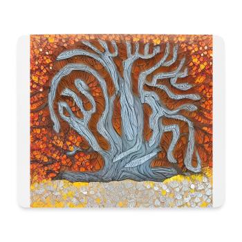 Alter Baum im Frühling - Mousepad (Querformat) - Weiß - Vorne