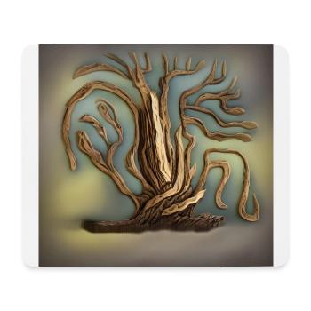 schöner alter Baum - Mousepad (Querformat) - Weiß - Vorne