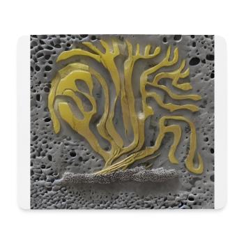 Baum, der auf einem Mond wächst - Mousepad (Querformat) - Weiß - Vorne
