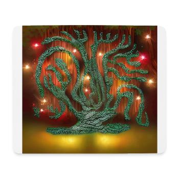 Alter Baum wartet auf Kinder und Xmast - Mousepad (Querformat) - Weiß - Vorne