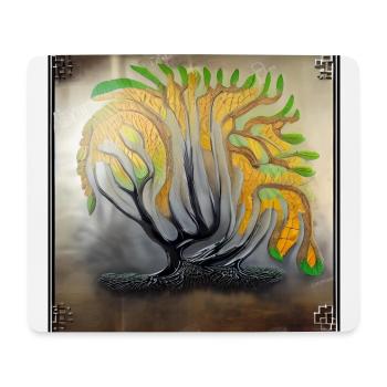 Starker alter Baum stirbt ab - Mousepad (Querformat) - Weiß - Vorne