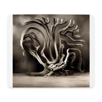 Alter Baum wartet auf die Zukunft - Mousepad (Querformat) - Weiß - Vorne