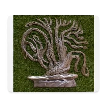 Alter Baum wird grün - Mousepad (Querformat) - Weiß - Vorne