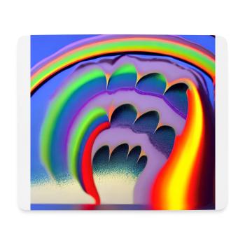 rainbow with great sun above - Mouse Pad (horizontal) - white - Front