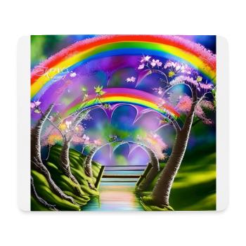 rainbow in spring - Mouse Pad (horizontal) - white - Front