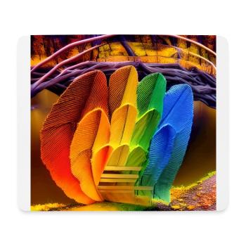 rainbow in autumn - Mouse Pad (horizontal) - white - Front