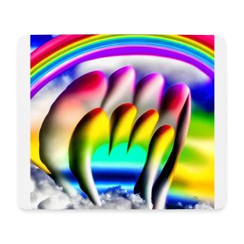 rainbow in sunny day - Mouse Pad (horizontal) - white - Front