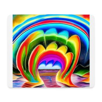 rainbow for artists - Mouse Pad (horizontal) - white - Front