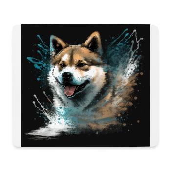 Akita Inu Dog - Mouse Pad (horizontal) - white - Front