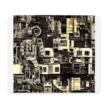 MAN IN CYBER WORLD - Mouse Pad (horizontal) - white - Front