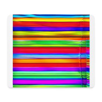 horizontal thin strips of crazy colors - Mouse Pad (horizontal) - white - Front