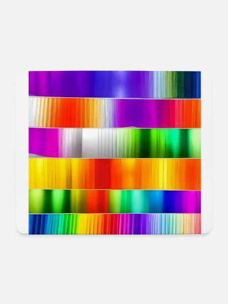 mix of crazy horizontal colors colours - Mouse Pad (horizontal) - white