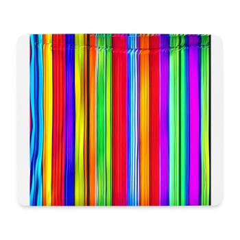 vertical thin strips of crazy colors - Mouse Pad (horizontal) - white - Front