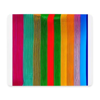 vertical thick strips of crazy colours - Mouse Pad (horizontal) - white - Front