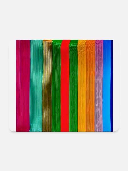 vertical thick strips of crazy colours - Mouse Pad (horizontal) - white