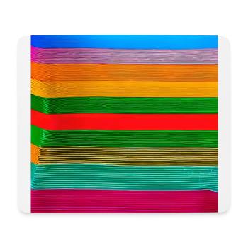 horizontal thick strips of crazy colours - Mouse Pad (horizontal) - white - Front