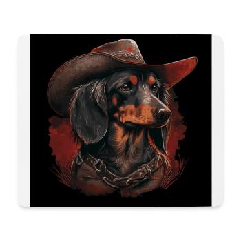 Dachshund cowboy - Mouse Pad (horizontal) - white - Front