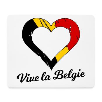 Vive les Belges - Tapis de souris (format paysage) - blanc - Devant