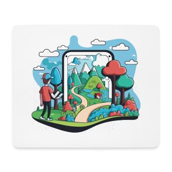 Augmented-Reality-Erkundung - Mousepad (Querformat) - Weiß - Vorne