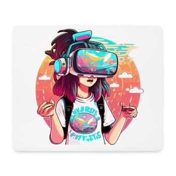 Holographische VR - Mousepad (Querformat) - Weiß - Vorne