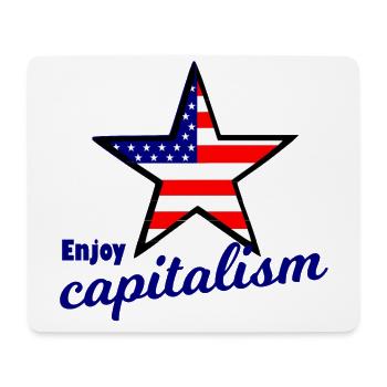 America and Capitalism - Mouse Pad (horizontal) - white - Front
