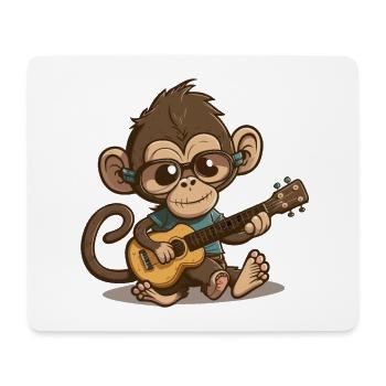 Felsen-Primat - Mousepad (Querformat) - Weiß - Vorne