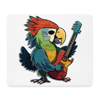 Guitar Parrot - Mouse Pad (horizontal) - white - Front