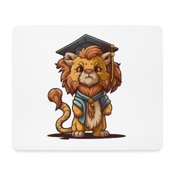 Scholar Lion - Mouse Pad (horizontal) - white - Front