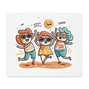 Strandparty-Groove - Mousepad (Querformat) - Weiß - Vorne