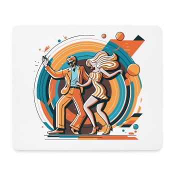 Disco-Traum - Mousepad (Querformat) - Weiß - Vorne