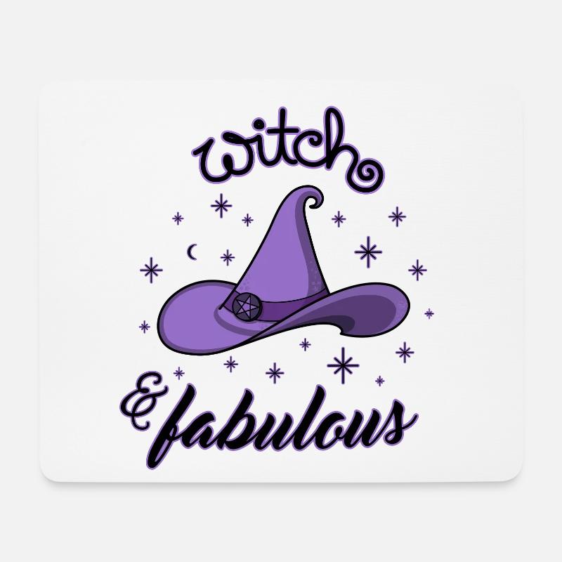 Witch and Fabulous - Mousepad (Querformat) - Weiß