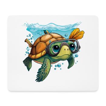 Underwater Turtle Adventure - Mouse Pad (horizontal) - white - Front
