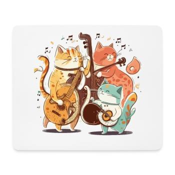Bande féline - Tapis de souris (format paysage) - blanc - Devant