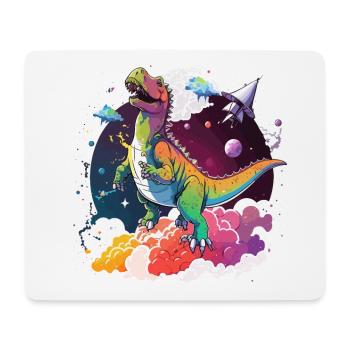 Dino interstellaire - Tapis de souris (format paysage) - blanc - Devant