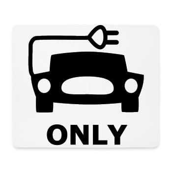 Electric cars only - Mouse Pad (horizontal) - white - Front