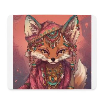 Fuchs Kunst - Mousepad (Querformat) - Weiß - Vorne