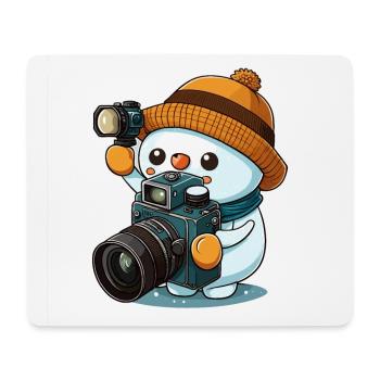 Photographe Snowy - Tapis de souris (format paysage) - blanc - Devant