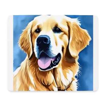 Golden Retriever Watercolour Style Portrait - Mouse Pad (horizontal) - white - Front