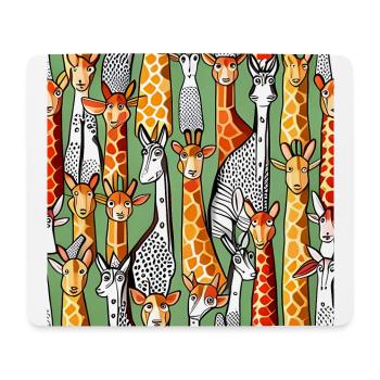 Happy Giraffe Pattern - Mouse Pad (horizontal) - white - Front