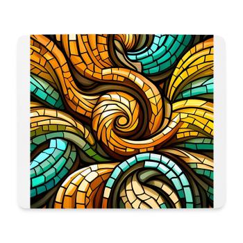 Triskelion Mosaic - Mouse Pad (horizontal) - white - Front