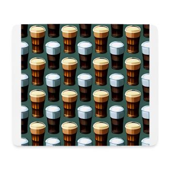 Bierkrüge Muster - Mousepad (Querformat) - Weiß - Vorne