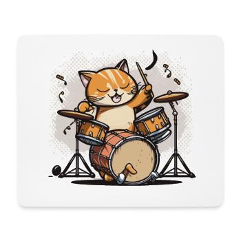 Rhythmische Katze - Mousepad (Querformat) - Weiß - Vorne