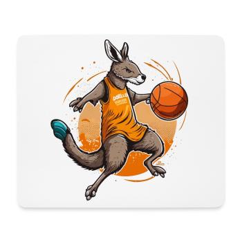 Jump Shot Känguru - Mousepad (Querformat) - Weiß - Vorne