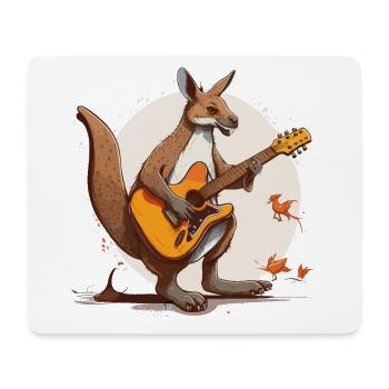Schaukelndes Känguru - Mousepad (Querformat) - Weiß - Vorne