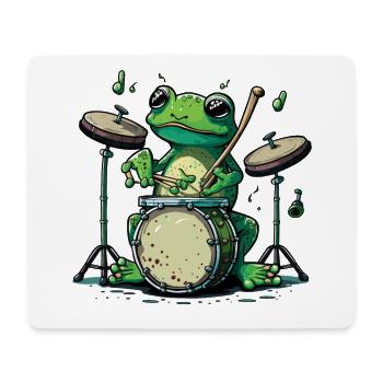 Rhythmischer Frosch - Mousepad (Querformat) - Weiß - Vorne