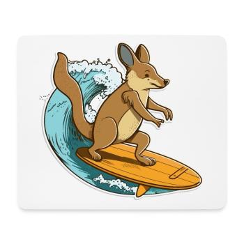 Kangaroo Surfer - Mouse Pad (horizontal) - white - Front