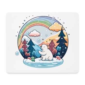 Paysages enneigés - Tapis de souris (format paysage) - blanc - Devant