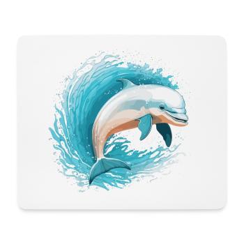Dolphins playful jump - Mouse Pad (horizontal) - white - Front